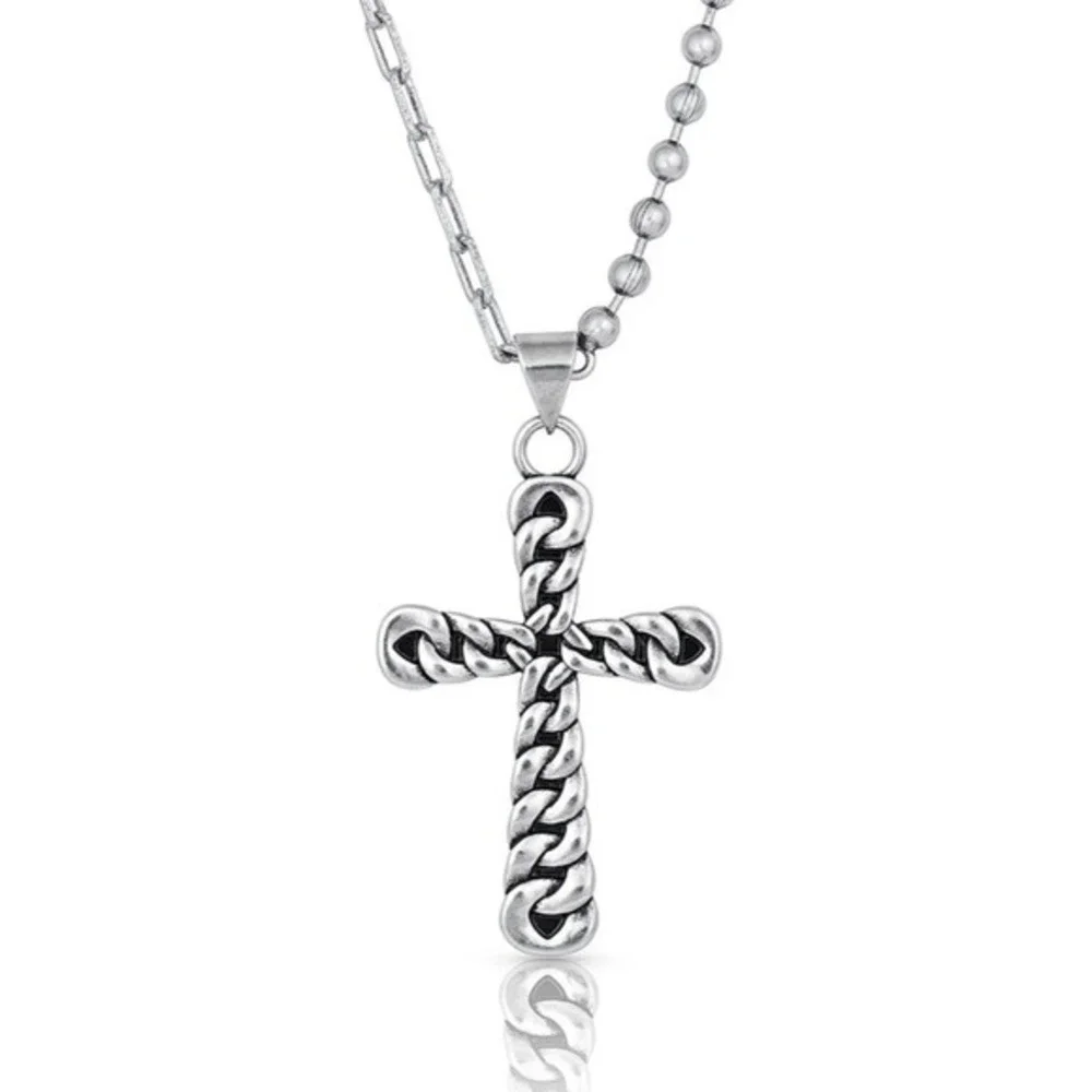 Montana Silversmiths Linked Cross‎ Necklace for Men Or Women Retail $55 - NEW
